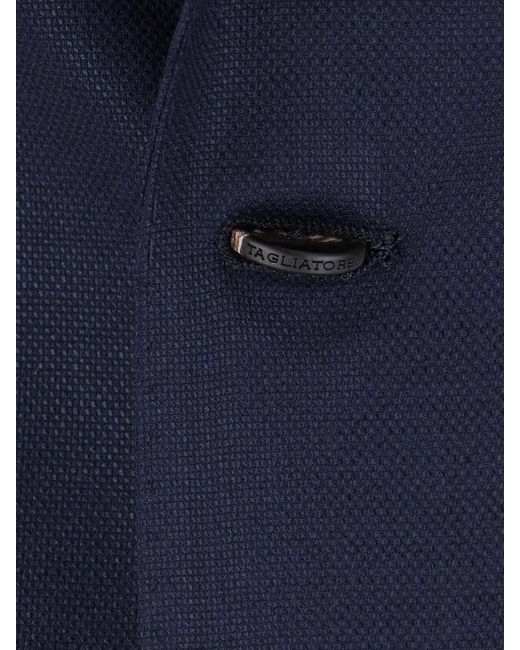 Tagliatore Blue Single-Breasted Blazer for men