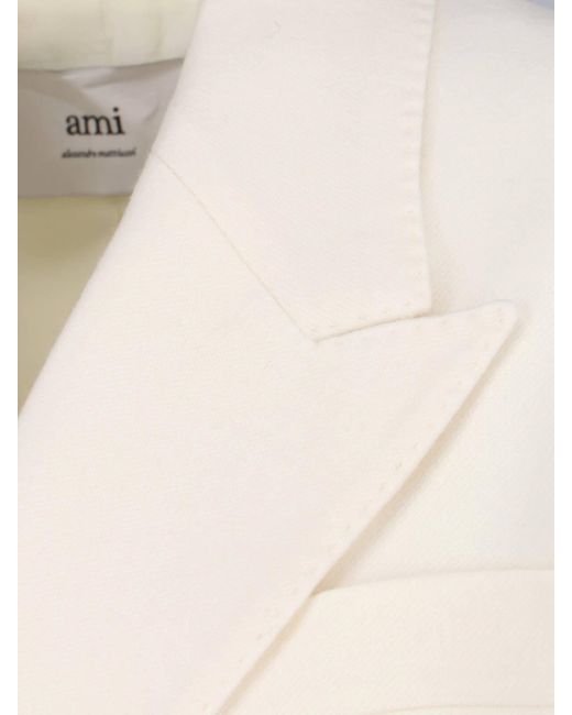 AMI White Double-Breasted Blazer