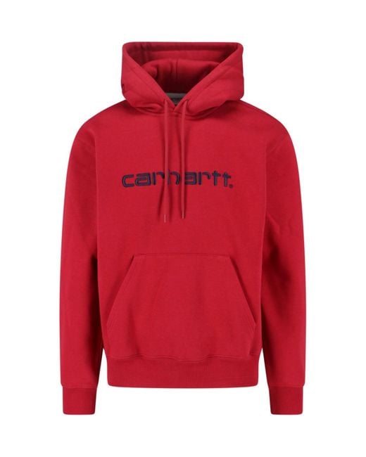 Carhartt Red Logo Hoodie for men