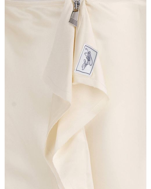 The Attico White Midi Skirt