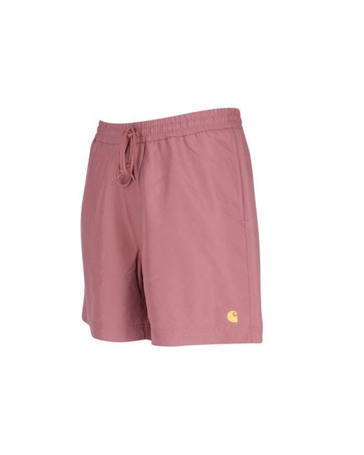 Pantaloncini Costume "Chase" di Carhartt in Pink da Uomo