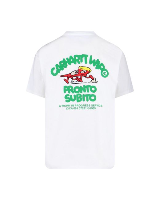 T-Shirt "S/S Pronto" di Carhartt in White da Uomo