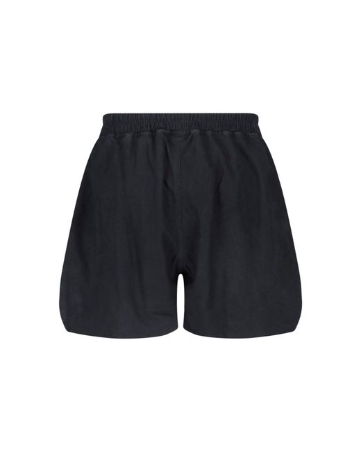 Rick Owens Blue Lambskin Shorts for men