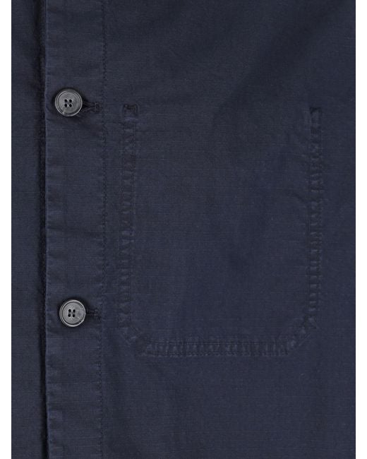 White Sand Blue Button Jacket for men