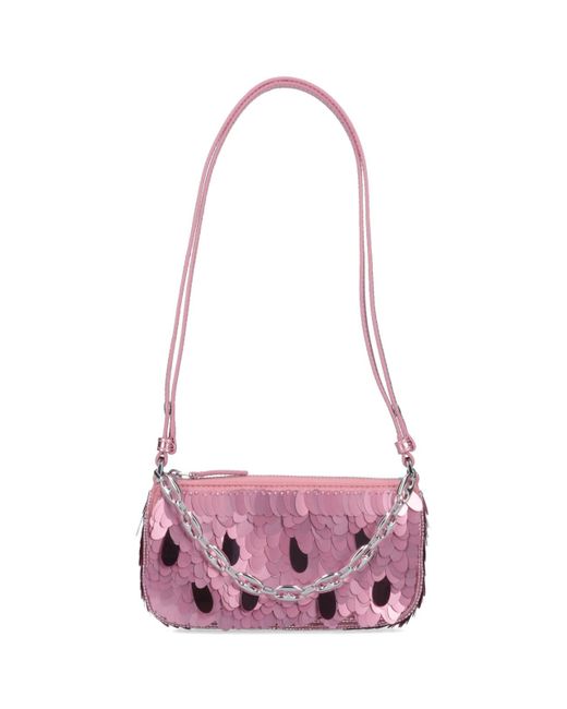 BY FAR Sequinembellished Crossbody Bag in Pink Lyst