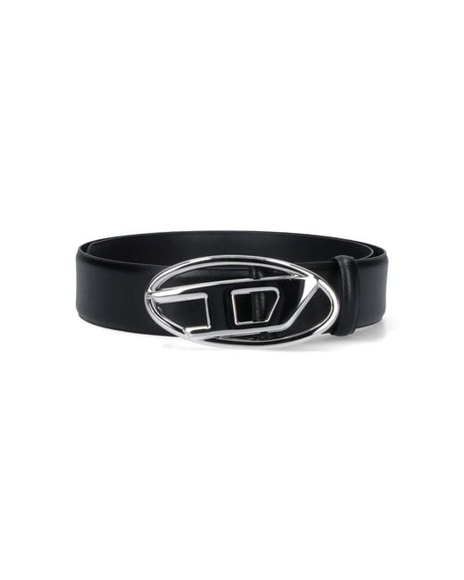 DIESEL Black 100% Leather Belt For for men