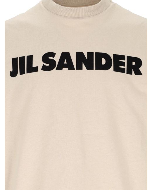 Jil Sander White Logo T-shirt for men
