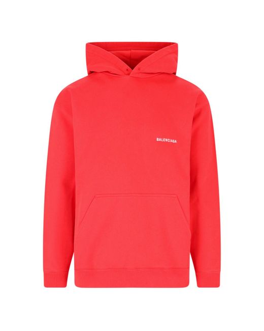 Balenciaga Logo Sweatshirt in Red for Men | Lyst