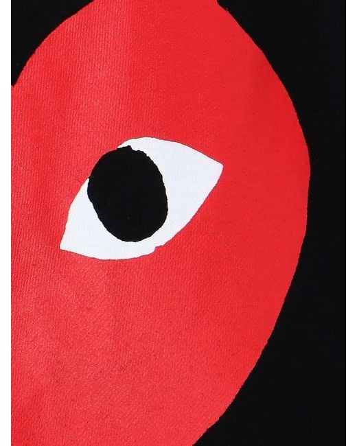 COMME DES GARÇONS PLAY Black Play Heart Logo T-Shirt for men