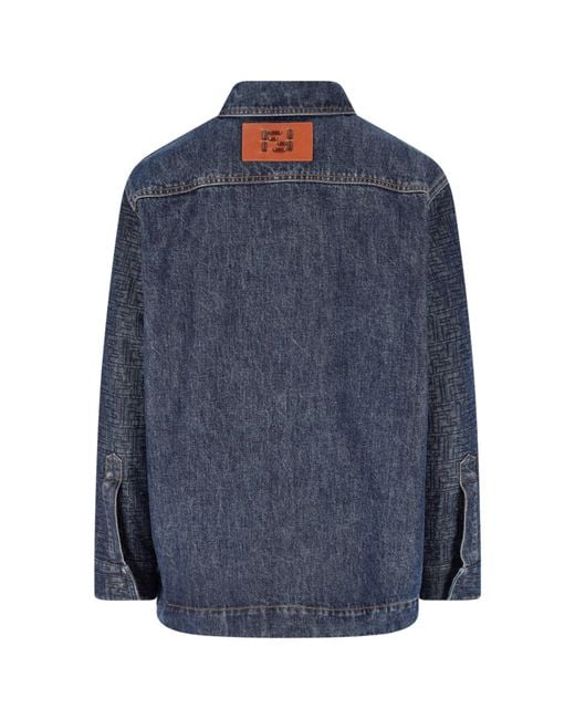 Fendi Blue 'Ff' Denim Jacket