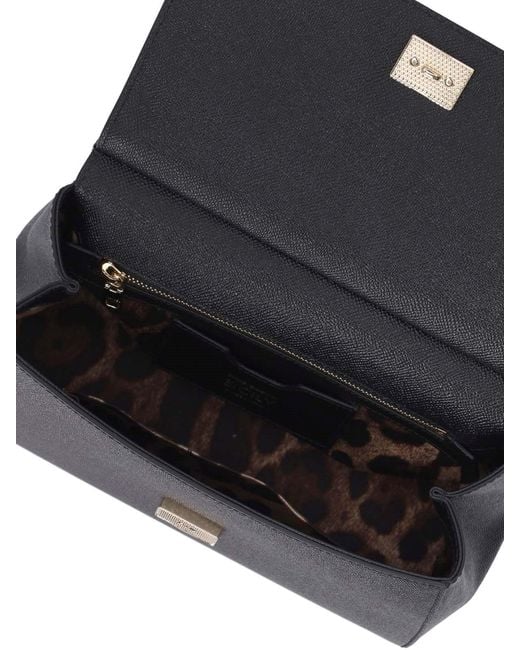 Dolce & Gabbana Black Sicily Large Handbag