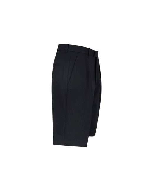 Saint Laurent Blue Wool Shorts