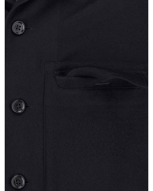 Zegna Blue Alba Cashmere Shirt Jacket for men