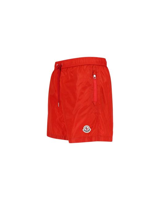 Moncler Red Logo Swimsuit for men