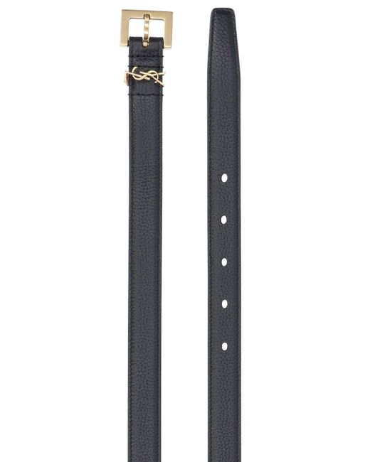 Cintura Sottile "Cassandre" di Saint Laurent in Black