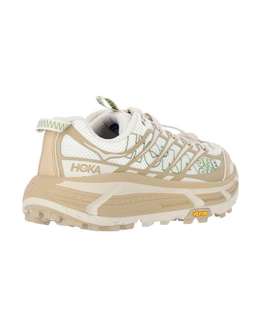Hoka One One White 100% Leather Sneakers