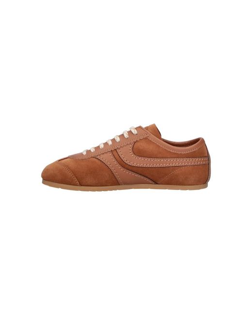 Dries Van Noten Brown Suede Sneakers