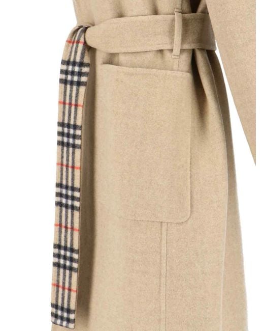 Burberry Natural Reversible Wool Coat