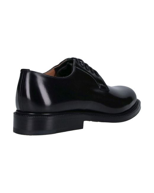 Church's Black Polished Leather Derby Shoes With Round Toe for men