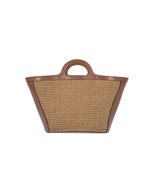 Borsa Tote Piccola "Tropicalia" di Marni in Brown