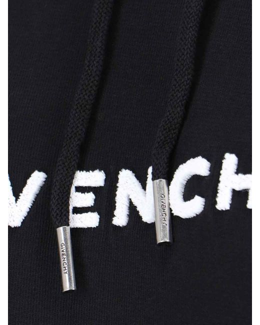 Felpa Cappuccio Logo Teddy di Givenchy in Black