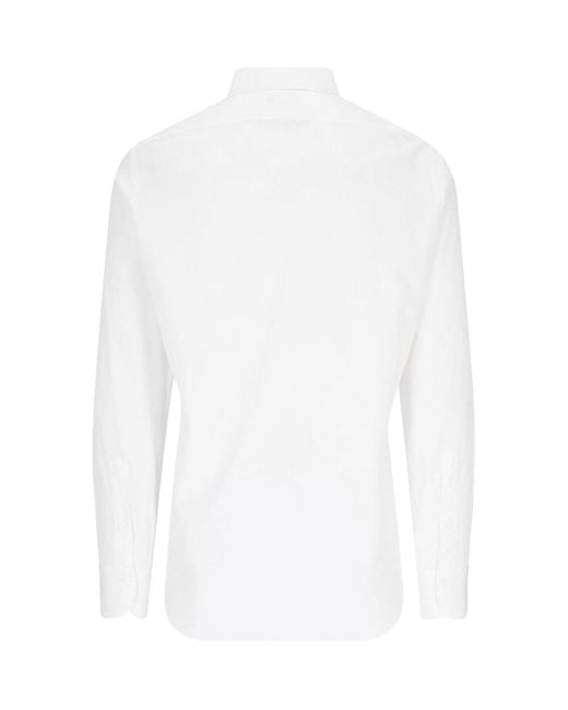 Finamore 1925 White Classic Shirt for men
