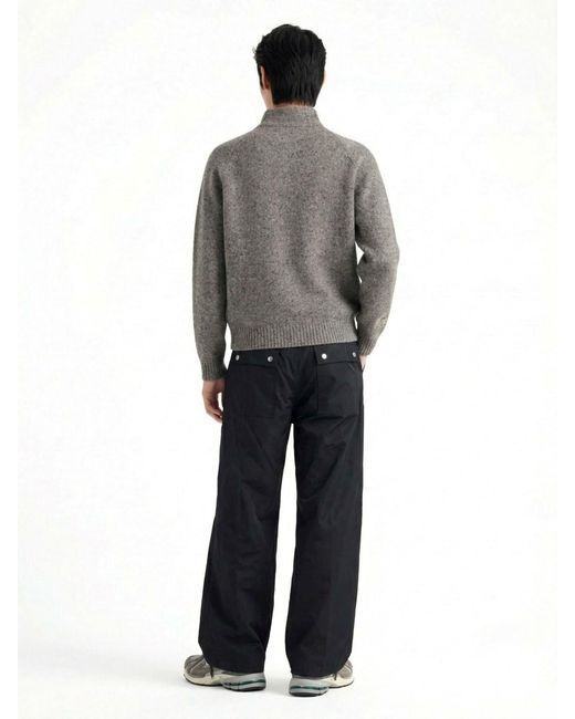 ERL Gray Wool Blend High-Neck Sweater for men