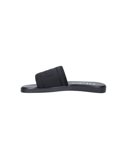 Gucci Black Logo Sandals for men