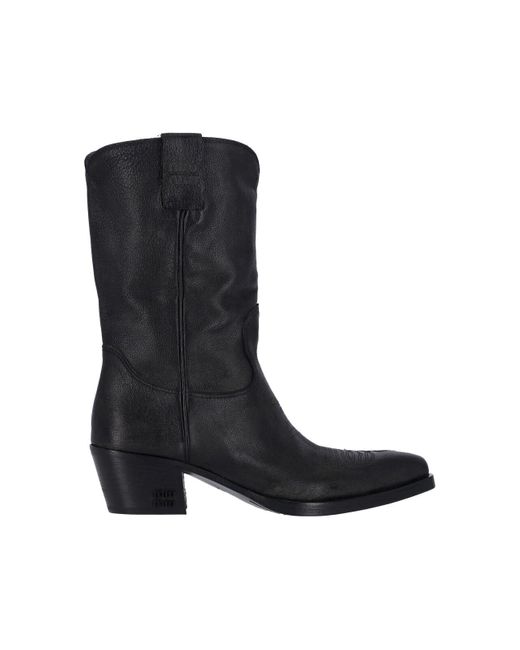 Miu Miu Black Logo Boots