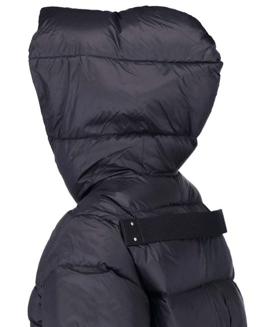 Rick Owens Blue Padded Jacket "Tower Cinched"