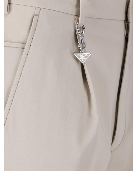 Prada Natural Pants With Keychain for men