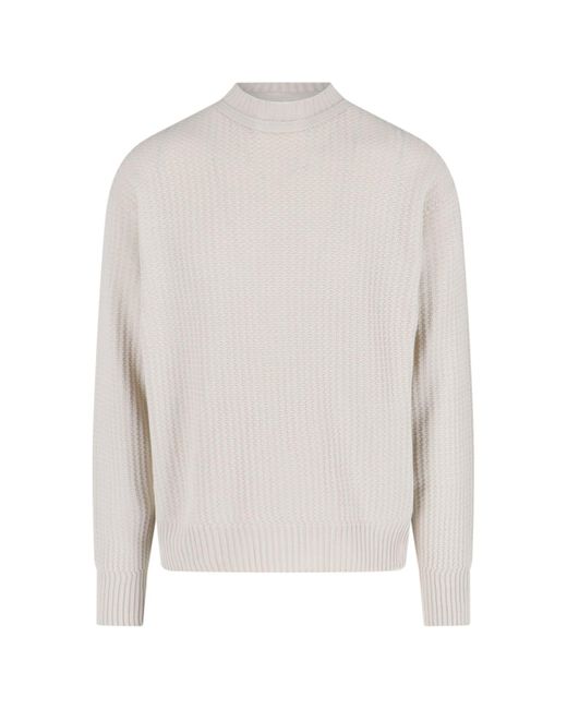 HOMME PLISSÉ White Crewneck Sweater for men