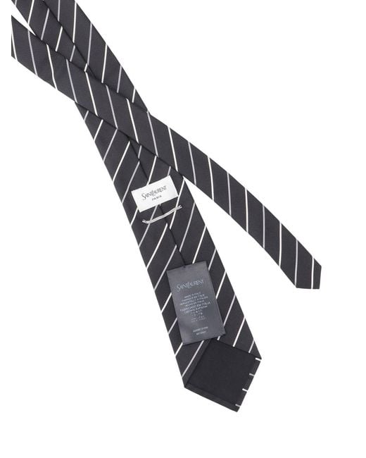 Saint Laurent Black Silk Tie for men