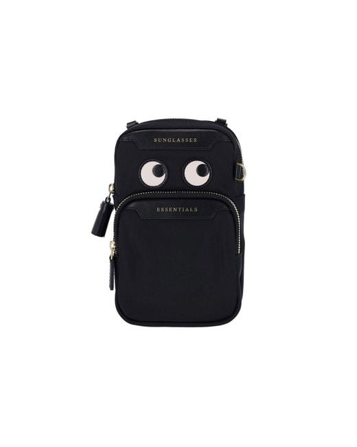Anya Hindmarch Black Shoulder Bag Logo Essentials