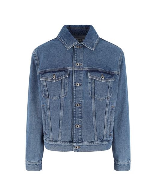 Loewe Blue Denim Jacket “Anagram” for men