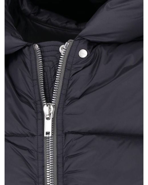 Rick Owens Blue Padded Jacket "Tower Cinched"