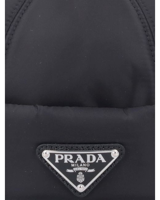 Prada Blue Logo Beanie for men