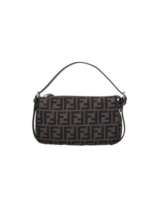 Fendi Black Shoulder Bag "Zip Top"