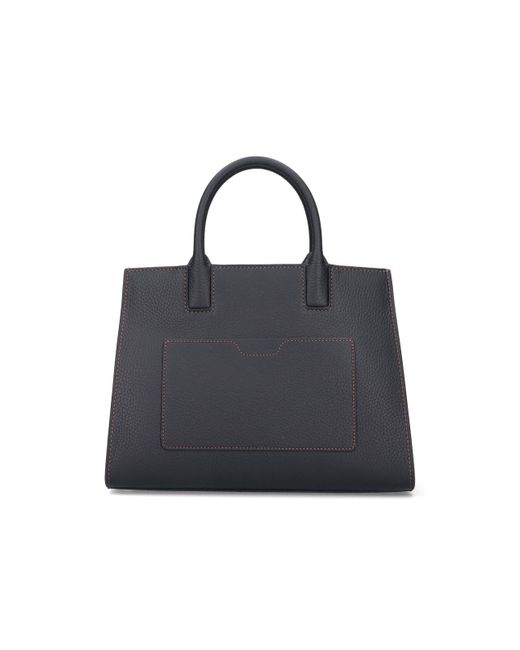 Burberry Black Mini Leather Frances Tote Bag