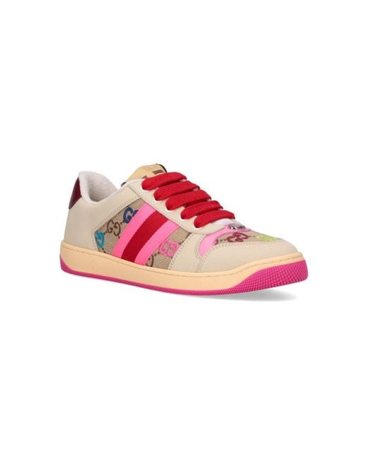 Sneaker Screener Gg di Gucci in Pink