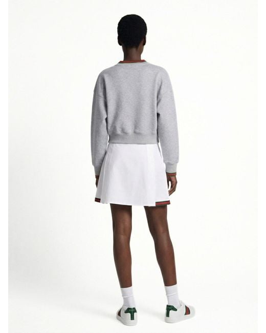 Gucci White Short Cotton Poplin Skirt