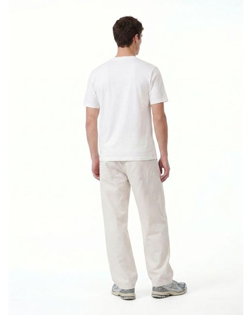 Maison Kitsuné White T-Shirt Script for men