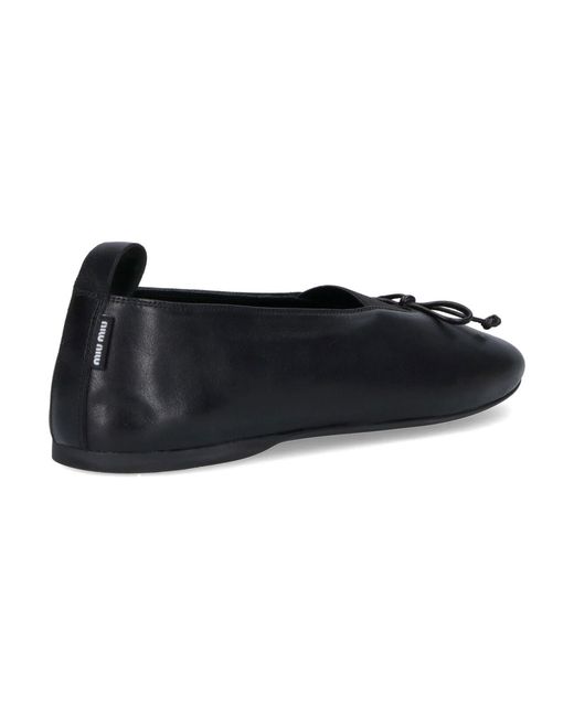 Miu Miu Black 'Élan' Ballet Flats