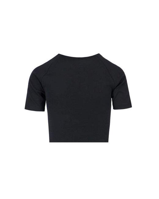 Adidas Black '3-stripes Baby' Crop T-shirt