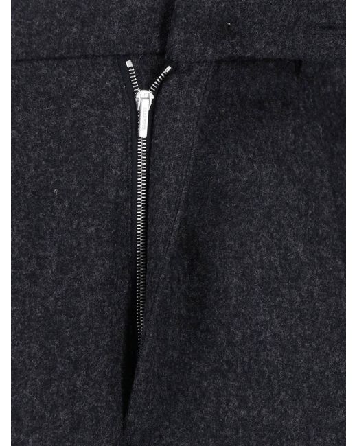 Jil Sander Blue Tailored Wide-Leg Wool Trousers for men
