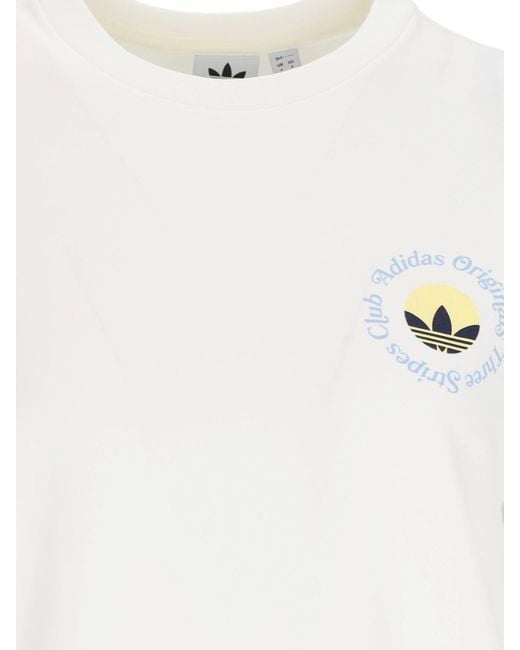 T-Shirt Logo di Adidas in White
