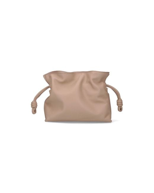 Borsa Mini "Flamenco Clutch" di Loewe in Natural