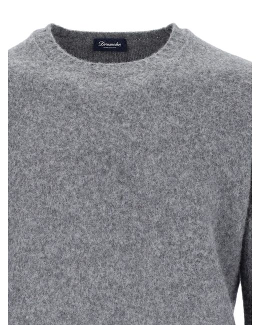 Drumohr Gray Classic Sweater for men