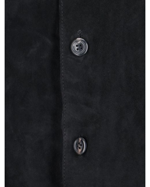Our Legacy Black Suede Shirt for men