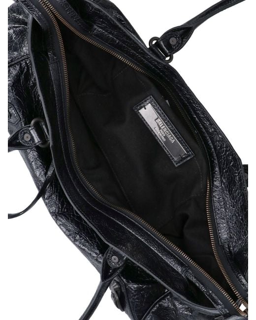 Balenciaga Black Shoulder Bag "Le City East-West"